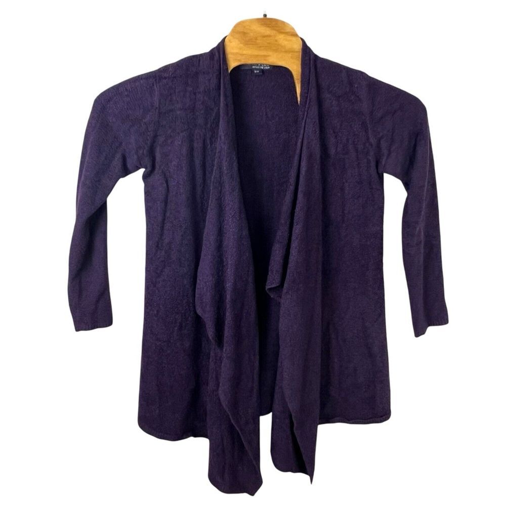 Barefoot Dreams Bamboo Chic Lite S/M‎ Purple Open Front Cardigan